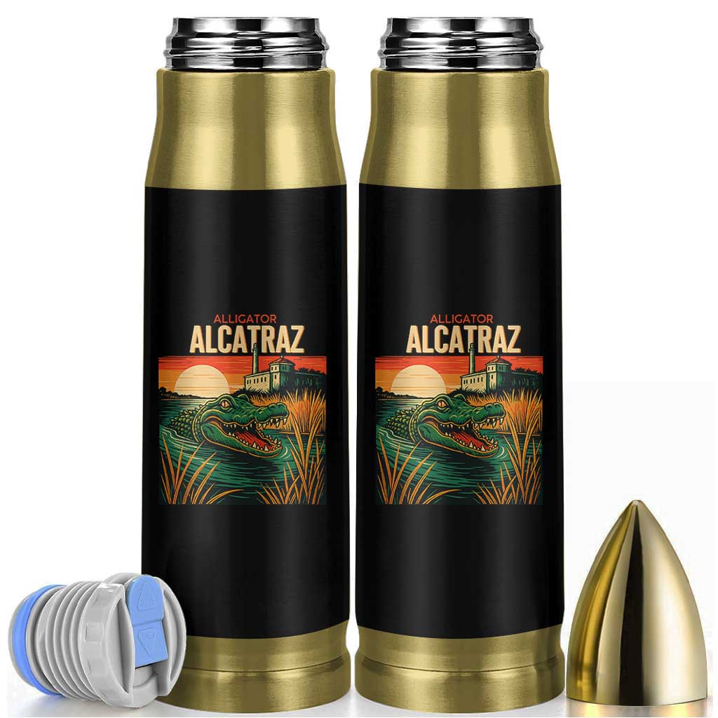 Alligator Alcatraz Bullet Tumbler Retro Florida Swamp Political Prison - Wonder Print Shop