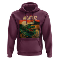 Alligator Alcatraz Hoodie Retro Florida Swamp Political Prison - Wonder Print Shop