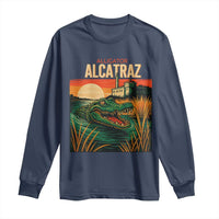 Alligator Alcatraz Long Sleeve Shirt Retro Florida Swamp Political Prison - Wonder Print Shop