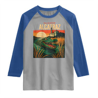 Alligator Alcatraz Raglan Shirt Retro Florida Swamp Political Prison - Wonder Print Shop