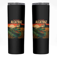 Alligator Alcatraz Skinny Tumbler Retro Florida Swamp Political Prison - Wonder Print Shop