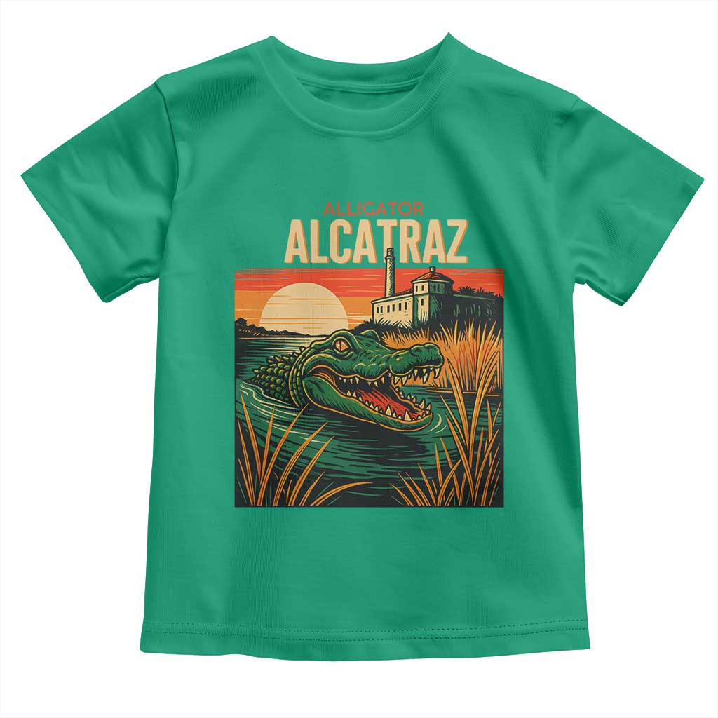 Alligator Alcatraz Toddler T Shirt Retro Florida Swamp Political Prison - Wonder Print Shop
