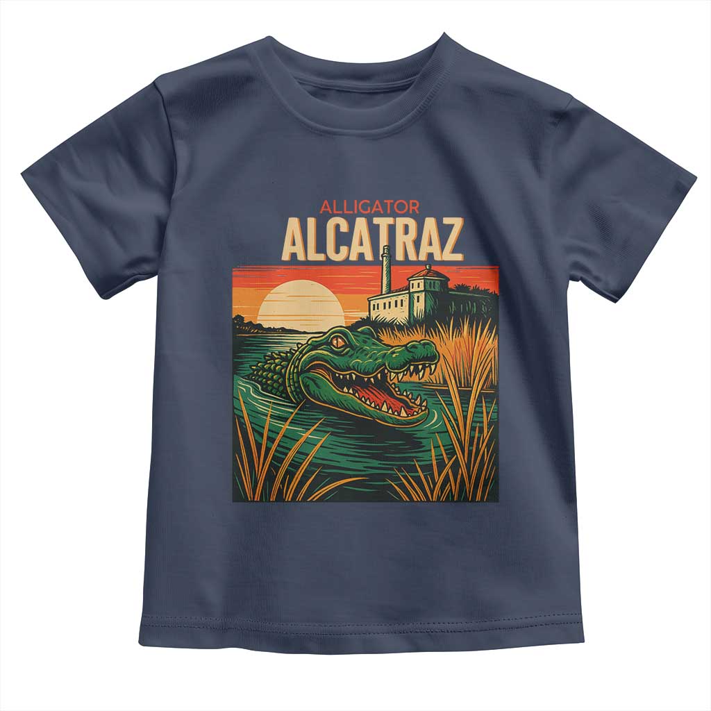 Alligator Alcatraz Toddler T Shirt Retro Florida Swamp Political Prison - Wonder Print Shop