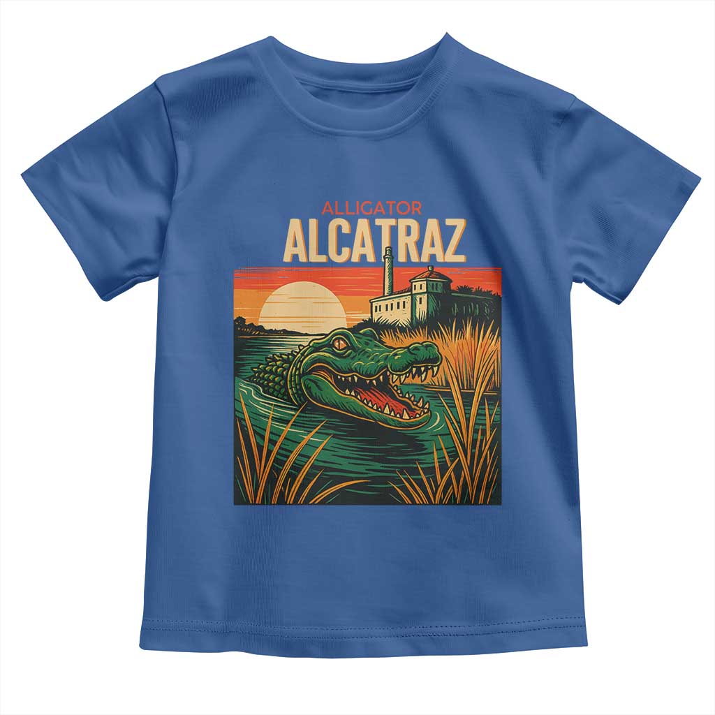 Alligator Alcatraz Toddler T Shirt Retro Florida Swamp Political Prison - Wonder Print Shop