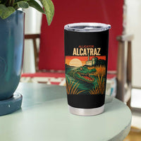 Alligator Alcatraz Tumbler Cup Retro Florida Swamp Political Prison - Wonder Print Shop