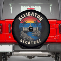 Alligator Alcatraz Political Spare Tire Cover Florida Prison State Retro Sunset - Wonder Print Shop