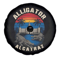 Alligator Alcatraz Political Spare Tire Cover Florida Prison State Retro Sunset - Wonder Print Shop