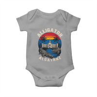 Alligator Alcatraz Political Baby Onesie Florida Prison State Retro Sunset - Wonder Print Shop