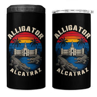 Alligator Alcatraz Political 4 in 1 Can Cooler Tumbler Florida Prison State Retro Sunset - Wonder Print Shop