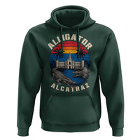 Alligator Alcatraz Political Hoodie Florida Prison State Retro Sunset - Wonder Print Shop