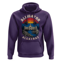 Alligator Alcatraz Political Hoodie Florida Prison State Retro Sunset - Wonder Print Shop