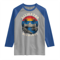 Alligator Alcatraz Political Raglan Shirt Florida Prison State Retro Sunset - Wonder Print Shop