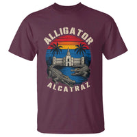 Alligator Alcatraz Political T Shirt Florida Prison State Retro Sunset - Wonder Print Shop