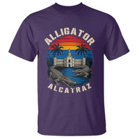 Alligator Alcatraz Political T Shirt Florida Prison State Retro Sunset - Wonder Print Shop