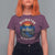 Alligator Alcatraz Political T Shirt For Women Florida Prison State Retro Sunset - Wonder Print Shop