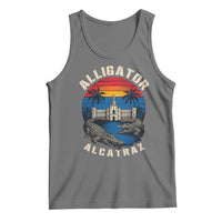 Alligator Alcatraz Political Tank Top Florida Prison State Retro Sunset - Wonder Print Shop