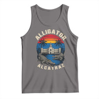 Alligator Alcatraz Political Tank Top Florida Prison State Retro Sunset - Wonder Print Shop