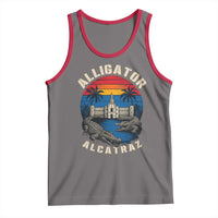 Alligator Alcatraz Political Tank Top Florida Prison State Retro Sunset - Wonder Print Shop