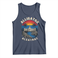 Alligator Alcatraz Political Tank Top Florida Prison State Retro Sunset - Wonder Print Shop