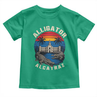Alligator Alcatraz Political Toddler T Shirt Florida Prison State Retro Sunset - Wonder Print Shop