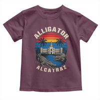 Alligator Alcatraz Political Toddler T Shirt Florida Prison State Retro Sunset - Wonder Print Shop