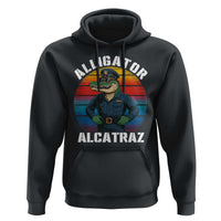 Alligator Alcatraz Florida Hoodie Funny Gator Cop Political Humor Retro Sunset - Wonder Print Shop