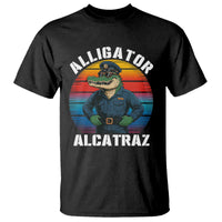 Alligator Alcatraz Florida T Shirt Funny Gator Cop Political Humor Retro Sunset - Wonder Print Shop