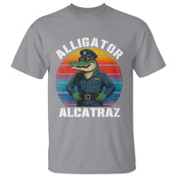 Alligator Alcatraz Florida T Shirt Funny Gator Cop Political Humor Retro Sunset - Wonder Print Shop