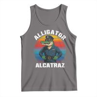 Alligator Alcatraz Florida Tank Top Funny Gator Cop Political Humor Retro Sunset - Wonder Print Shop