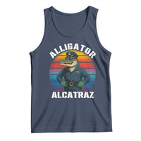 Alligator Alcatraz Florida Tank Top Funny Gator Cop Political Humor Retro Sunset - Wonder Print Shop