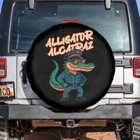 Alligator Alcatraz Political Spare Tire Cover Funny Florida Gator Cop with Attitude - Wonder Print Shop