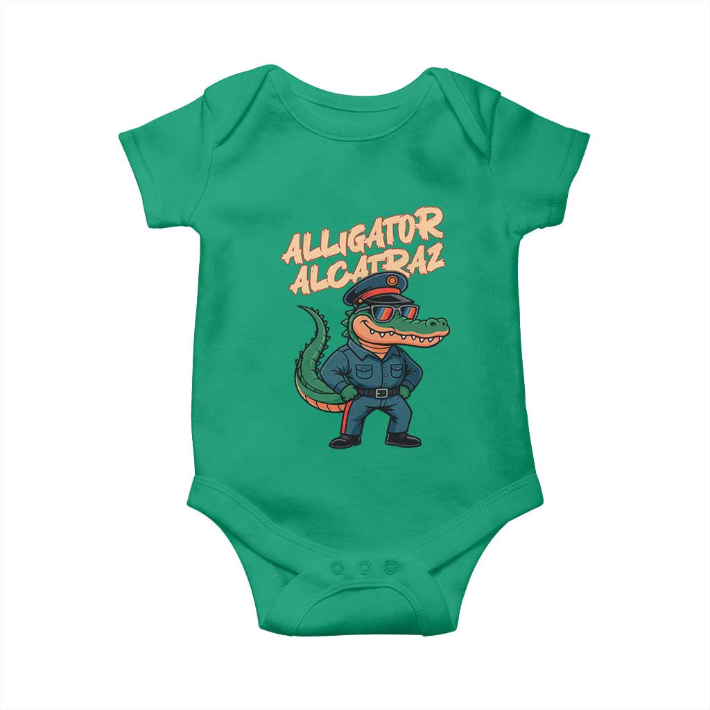 Alligator Alcatraz Political Baby Onesie Funny Florida Gator Cop with Attitude - Wonder Print Shop