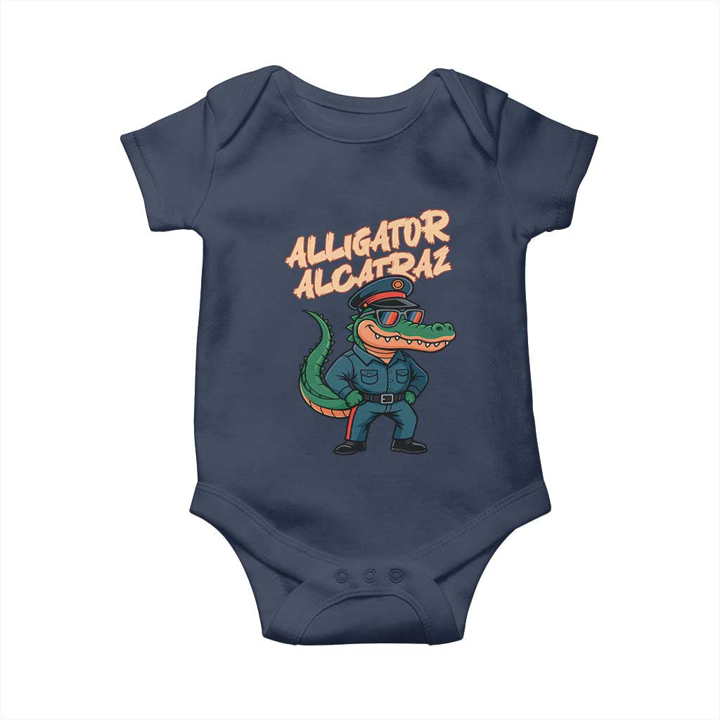 Alligator Alcatraz Political Baby Onesie Funny Florida Gator Cop with Attitude - Wonder Print Shop