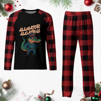 Alligator Alcatraz Political Plaid Pajama Set Funny Florida Gator Cop with Attitude - Wonder Print Shop