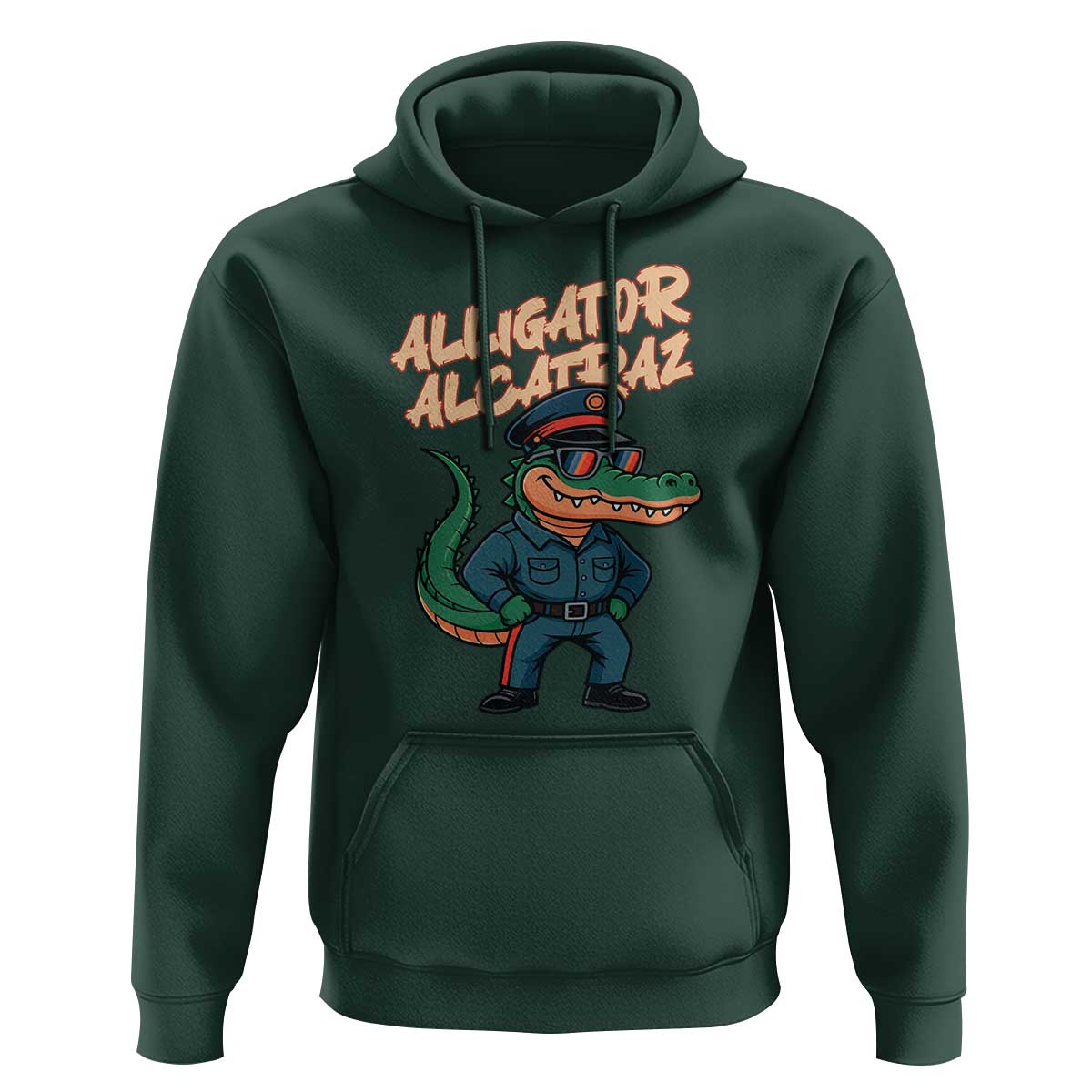 Alligator Alcatraz Political Hoodie Funny Florida Gator Cop with Attitude - Wonder Print Shop