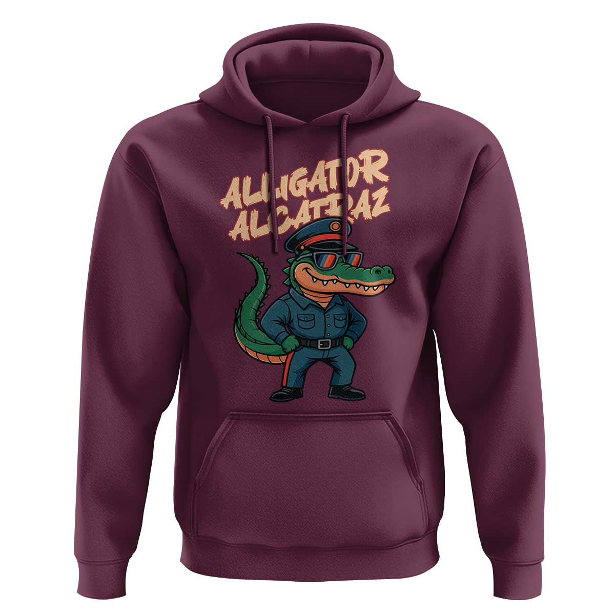 Alligator Alcatraz Political Hoodie Funny Florida Gator Cop with Attitude - Wonder Print Shop