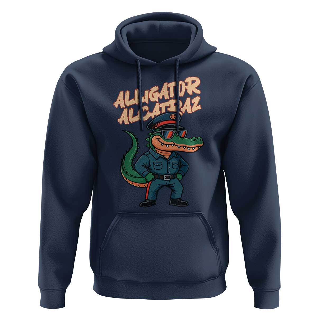 Alligator Alcatraz Political Hoodie Funny Florida Gator Cop with Attitude - Wonder Print Shop