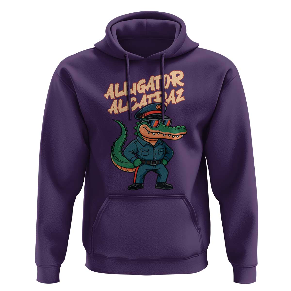 Alligator Alcatraz Political Hoodie Funny Florida Gator Cop with Attitude - Wonder Print Shop