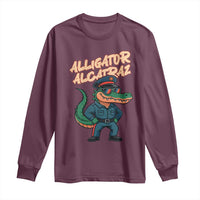Alligator Alcatraz Political Long Sleeve Shirt Funny Florida Gator Cop with Attitude - Wonder Print Shop