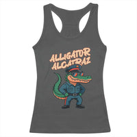 Alligator Alcatraz Political Racerback Tank Top Funny Florida Gator Cop with Attitude - Wonder Print Shop