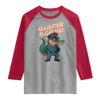 Alligator Alcatraz Political Raglan Shirt Funny Florida Gator Cop with Attitude - Wonder Print Shop
