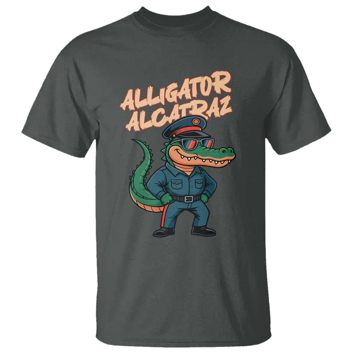 Alligator Alcatraz Political T Shirt Funny Florida Gator Cop with Attitude - Wonder Print Shop