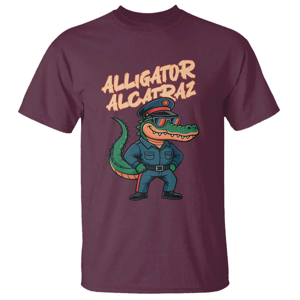 Alligator Alcatraz Political T Shirt Funny Florida Gator Cop with Attitude - Wonder Print Shop