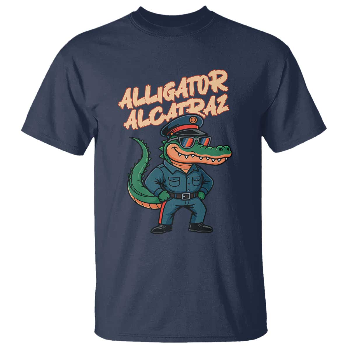 Alligator Alcatraz Political T Shirt Funny Florida Gator Cop with Attitude - Wonder Print Shop