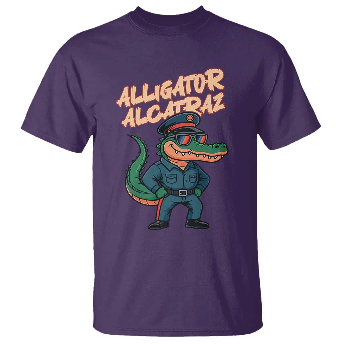Alligator Alcatraz Political T Shirt Funny Florida Gator Cop with Attitude - Wonder Print Shop