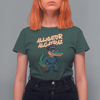 Alligator Alcatraz Political T Shirt For Women Funny Florida Gator Cop with Attitude - Wonder Print Shop
