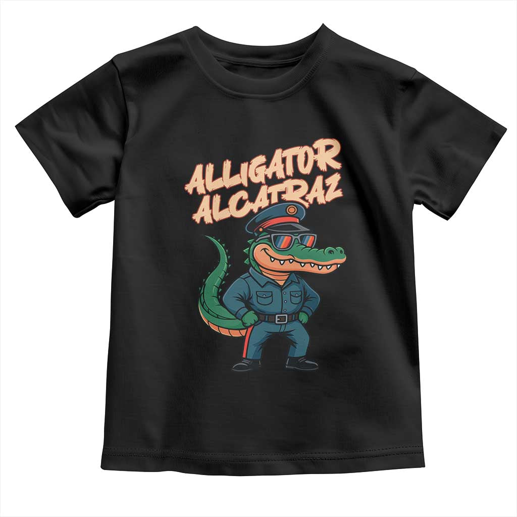 Alligator Alcatraz Political Toddler T Shirt Funny Florida Gator Cop with Attitude - Wonder Print Shop