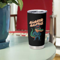 Alligator Alcatraz Political Tumbler Cup Funny Florida Gator Cop with Attitude - Wonder Print Shop