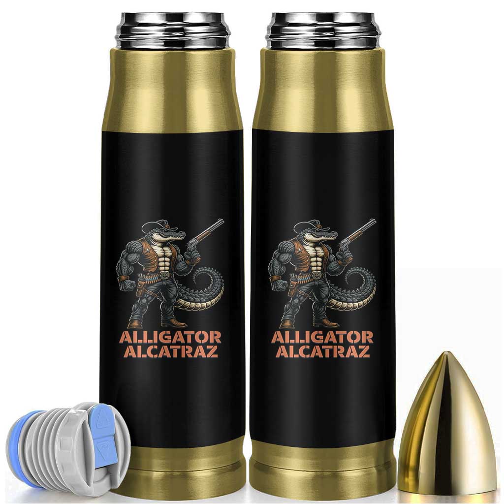 Alligator Alcatraz Gunslinger Bullet Tumbler Swamp Outlaw Satire Patriotic Rebel - Wonder Print Shop