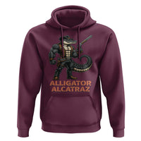 Alligator Alcatraz Gunslinger Hoodie Swamp Outlaw Satire Patriotic Rebel - Wonder Print Shop